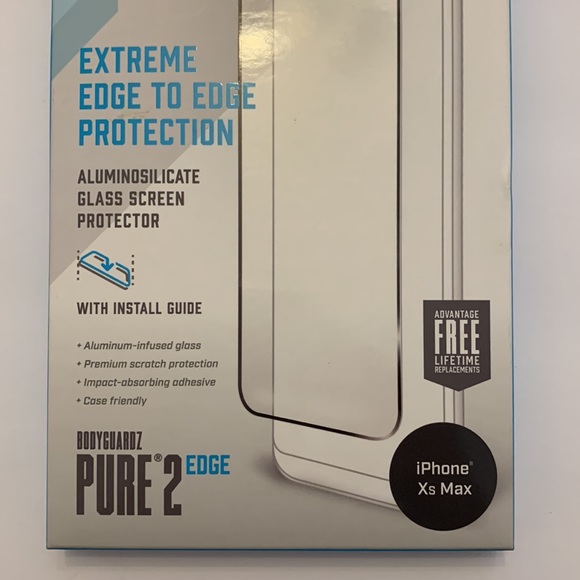 Bodyguardz PURE 2 EDGE Glass Screen Protector iPhone XS Max. - Picture 3 of 4